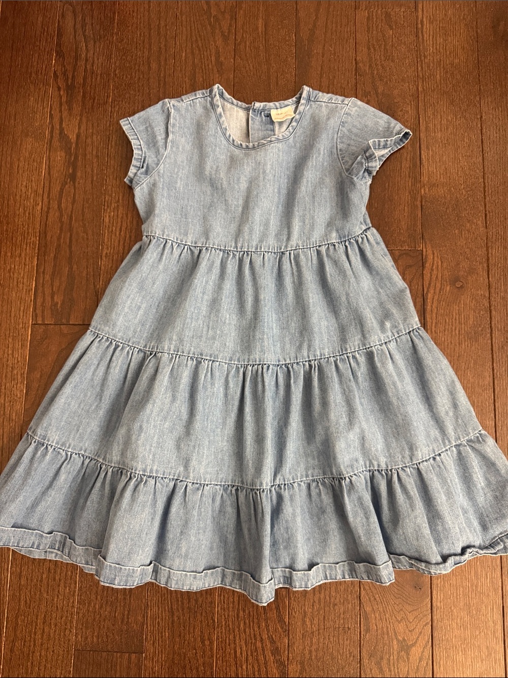 Hanna Andersson Light Blue Tiered Denim Dress